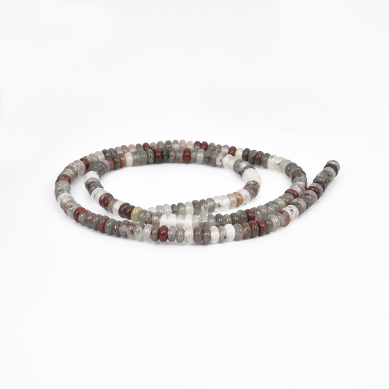 Бусины Гелиотроп, Натур. камень, 4,5х2,5 мм, Рондели (BUS-058164)