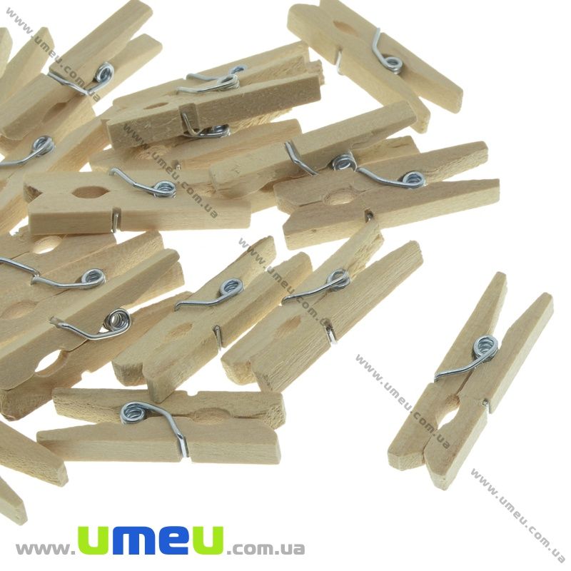Набір декоративних пріщепкок, 35х10 мм, Натуральна (DIF-037128)