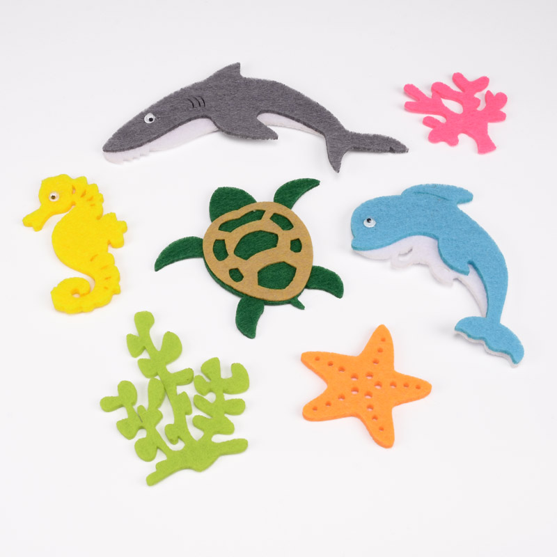 Декоративний набір із фетру "Мешканці моря", Мікс (FLT-056532)