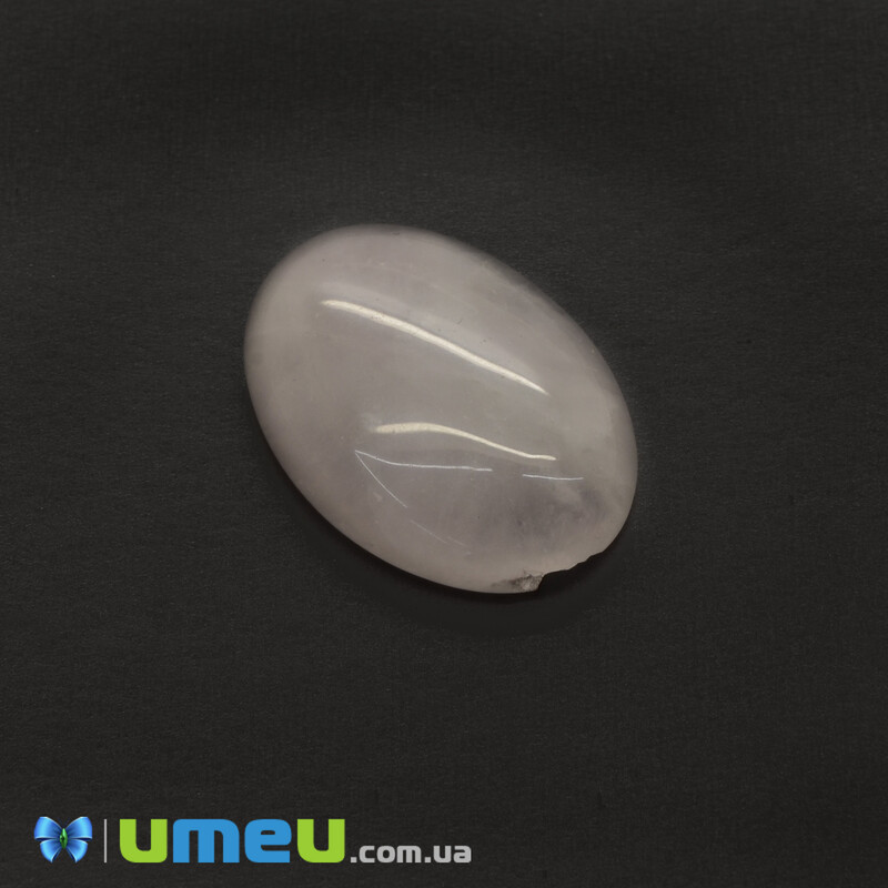 Кабошон нат. камінь Кварц рожевий (2 сорт), Овал, 18х13 мм (KAB-025952)