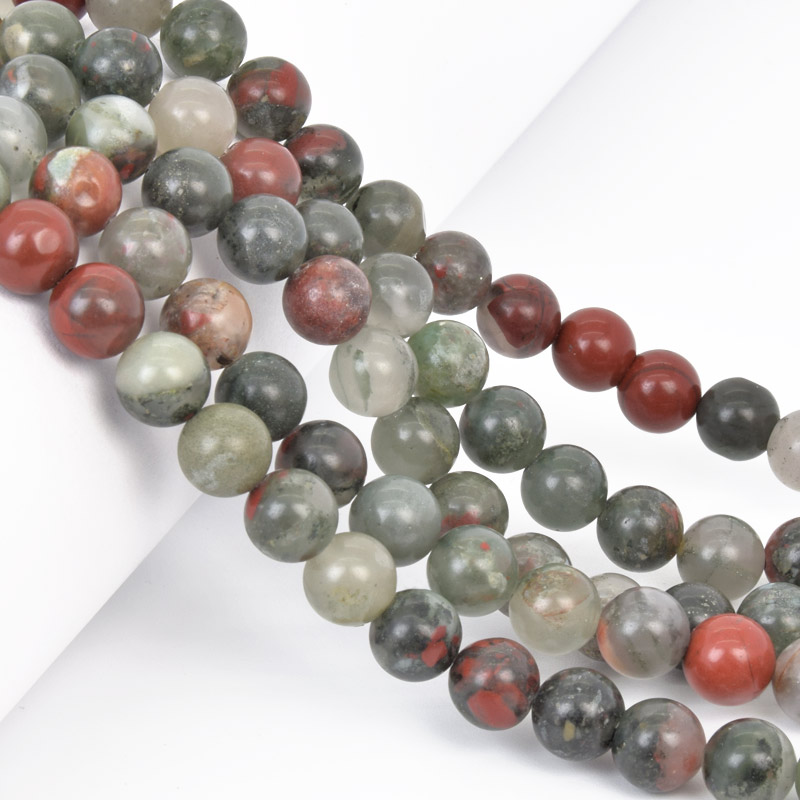 Намистини Геліотроп, Натур. камінь, 8,5 мм, Круглі (BUS-058063)