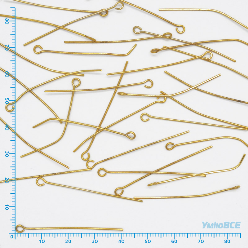 Булавки, Золото, 4,0 см, 0,7 мм (PIN-000277)