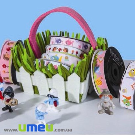 Тесьма Fantastic «It`s a girl», 16 мм, Розовая (LEN-010944)