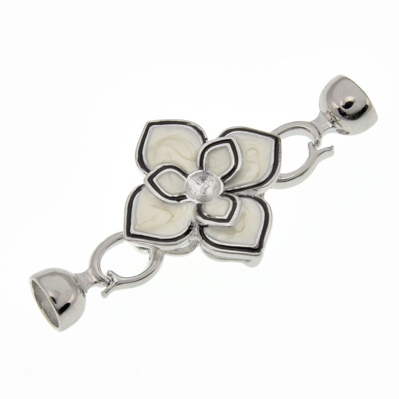 Застібка, 43х21 мм, Латунь з покриттям Родій (ZAM-060887)