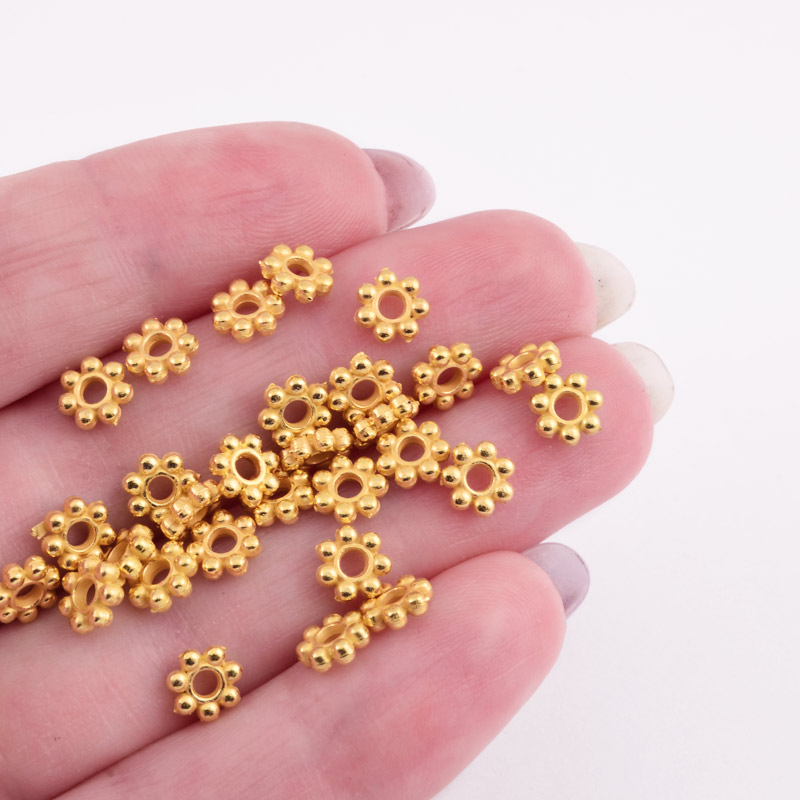 Намистини-розділювачі мет., 5,5х2 мм, Золото (BUS-055536)