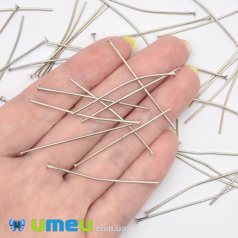 Гвоздики, Темное серебро, 4,0 см, 0,7 мм (PIN-014708)