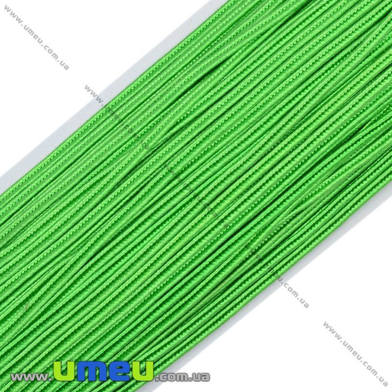 Сутажный шнур, 3 мм, Зеленый, 1 м (LEN-010505)