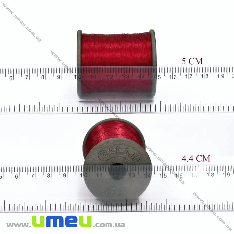 Нитки металізовані 0,1 мм, Червона (KNT-028189)