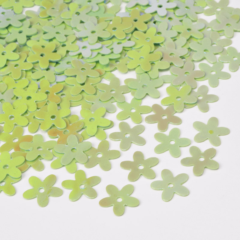 Паєтки Китай Квіти, 10 мм, Салатові АВ (PAI-052668)