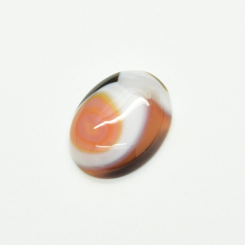 Кабошон нат. камінь Агат червоний, Овал, 24,8х18 мм (KAB-059232)