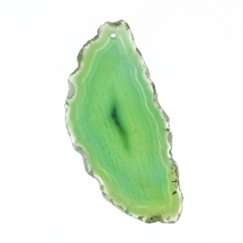 Зріз Агату, Зелений, 79х36 мм (POD-009333)