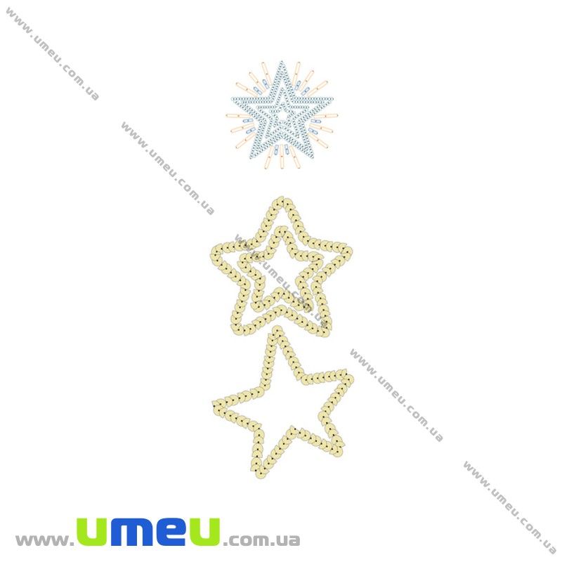 Водорозчинний флізелін VDV Ф-44, 29х10 см, Зірки (SXM-029122)