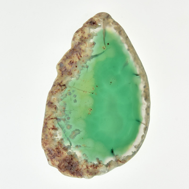 Зріз Агату, Зелений, 83х50 мм (POD-009335)