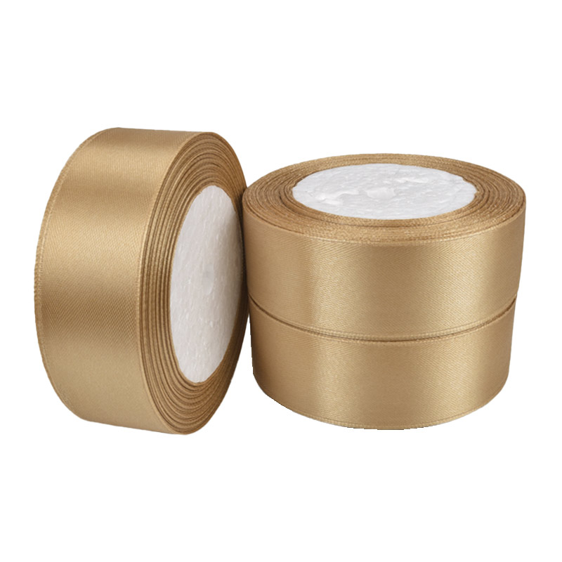 Атласна стрічка, 30 мм, Золотиста (LEN-061085)
