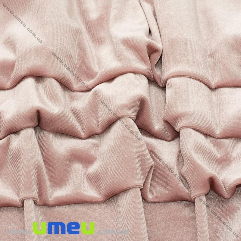 Оксамит корейський стрейчевий, пудровий, 20х29 см (TKN-036862)