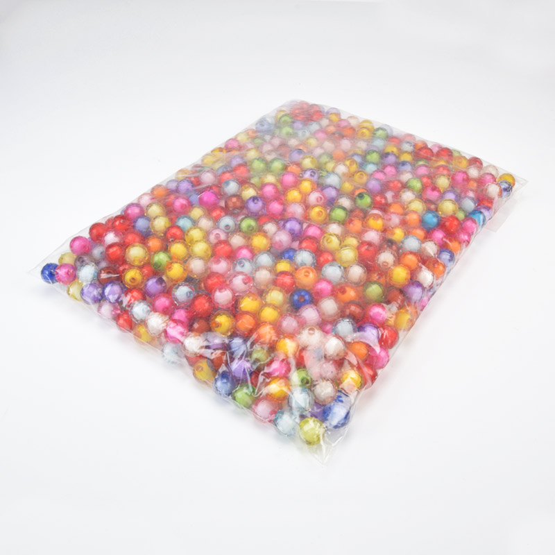 Намистини для сумок ОПТ, Акрилові, Круглі грановані, 10 мм, Мікс (BUS-059644)