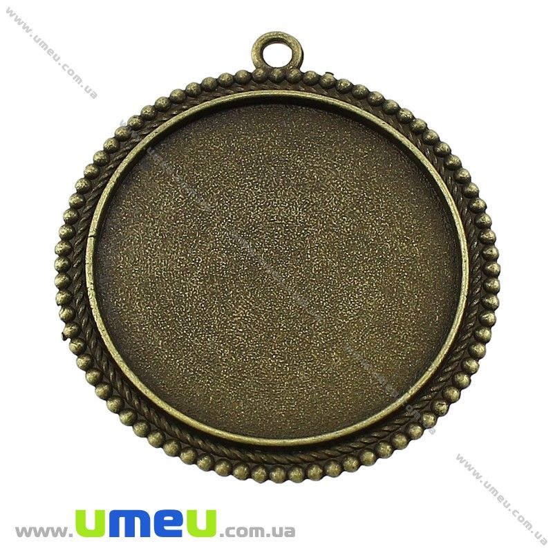 Основа кругла, 47х43 мм, 35 мм, Антична бронза (OSN-028236)