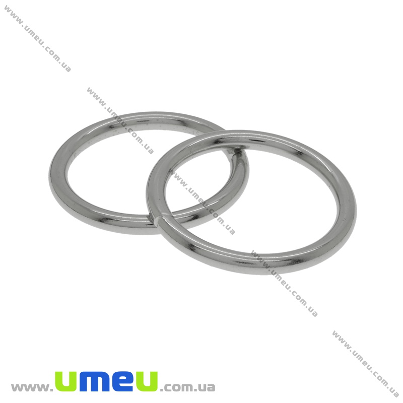 Кільце для сумки металеве, 33 мм, Темне срібло (BAG-034690)