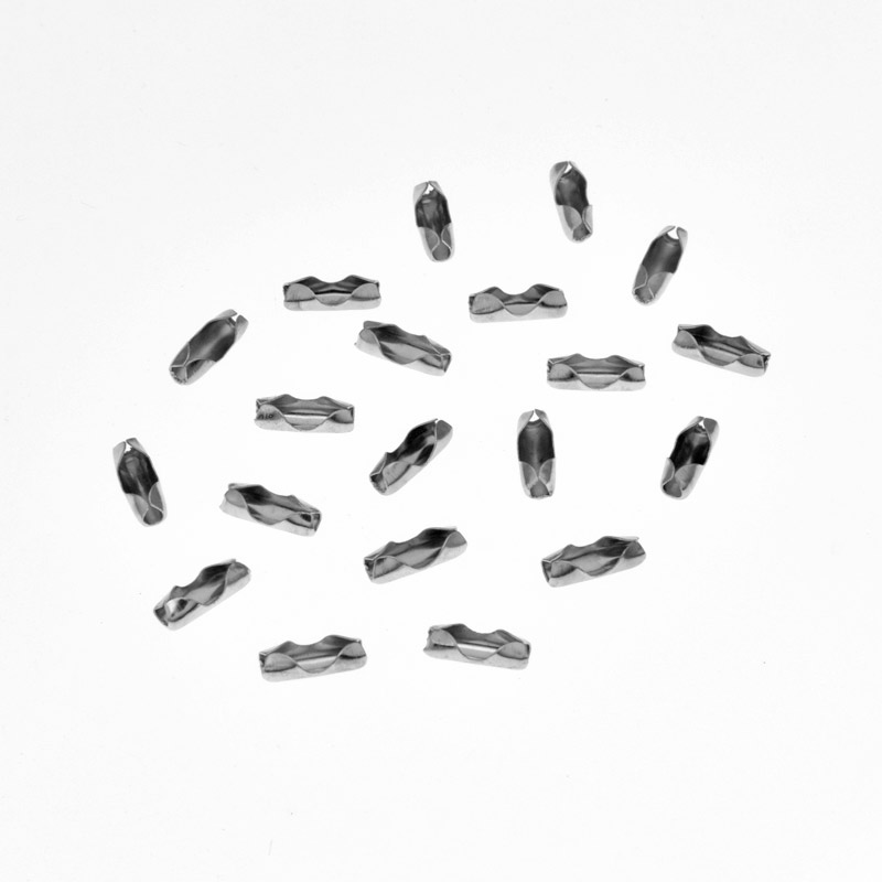 Застібки для ланцюга з кульками, Темне срібло, 7 мм (ZAM-049141)