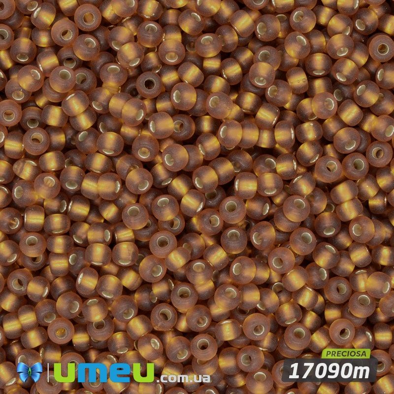 Бісер чеський №313m/17090m, Коричнево-золотий, Блискучий матовий, 10/0 (BIS-043872)