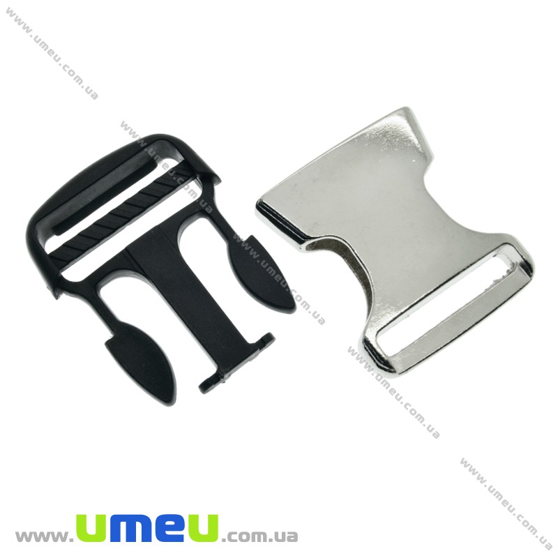 Фастекс комбінований, 25 мм, Темне срібло (BAG-002394)