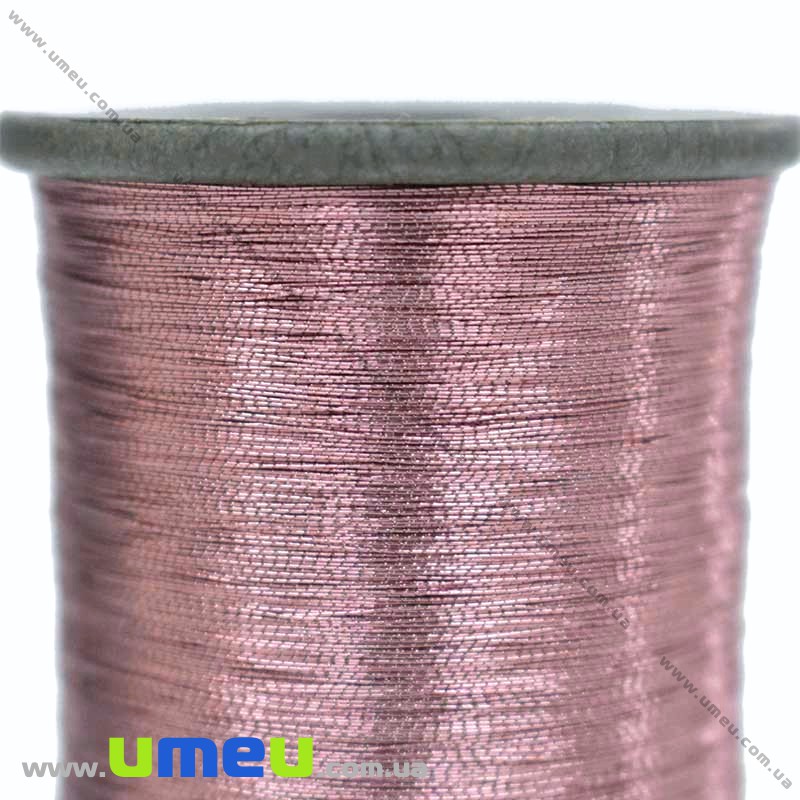 Нитки металізовані 0,1 мм, Рожева (чайна троянда) (KNT-028186)