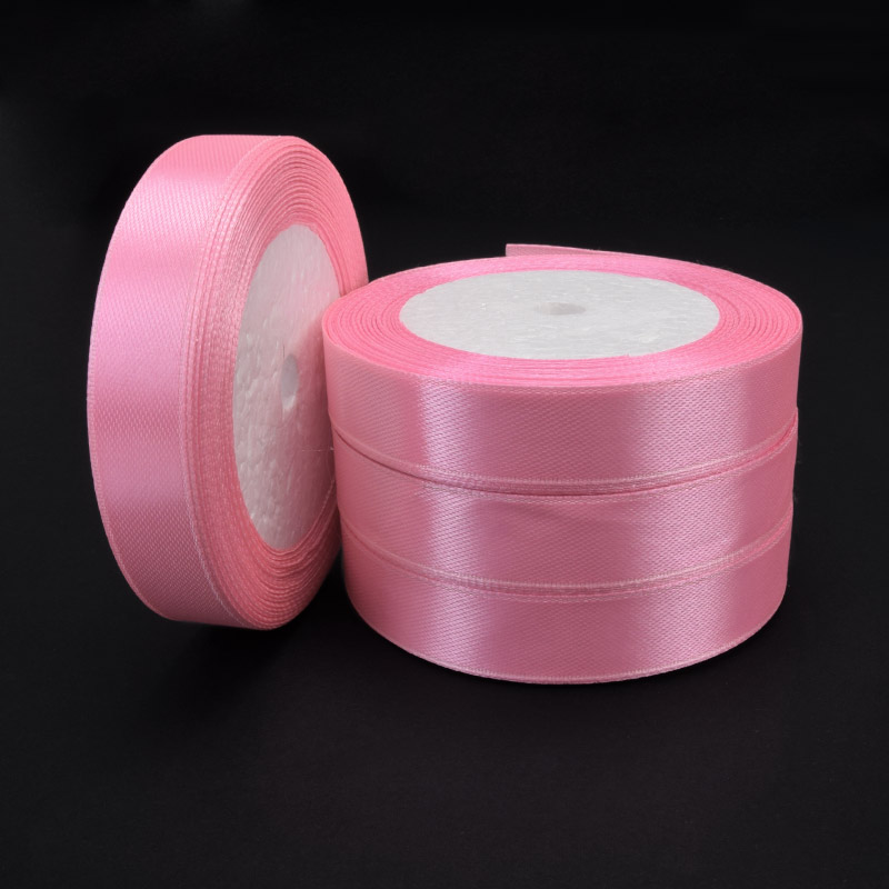 Атласна стрічка, 15 мм, Рожева (LEN-060353)