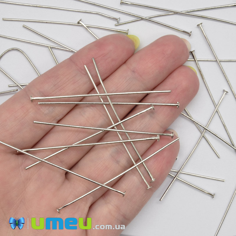 Гвоздики, Темне срібло, 5,0 см, 0,7 мм (PIN-008426)