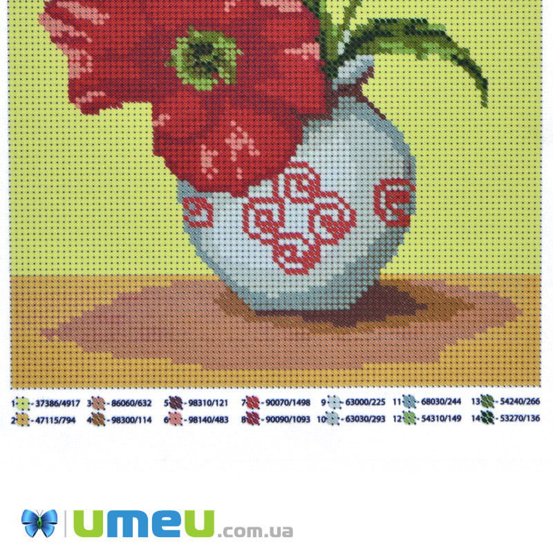 Схема для выш. бісером Юма, Квіти, 25х19 см (UPK-048343)