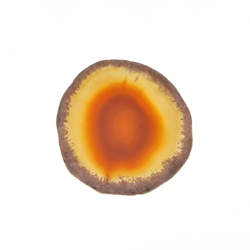 Зріз Агата без отвору, Червоно-коричневий, 54х49 мм (POD-012015)