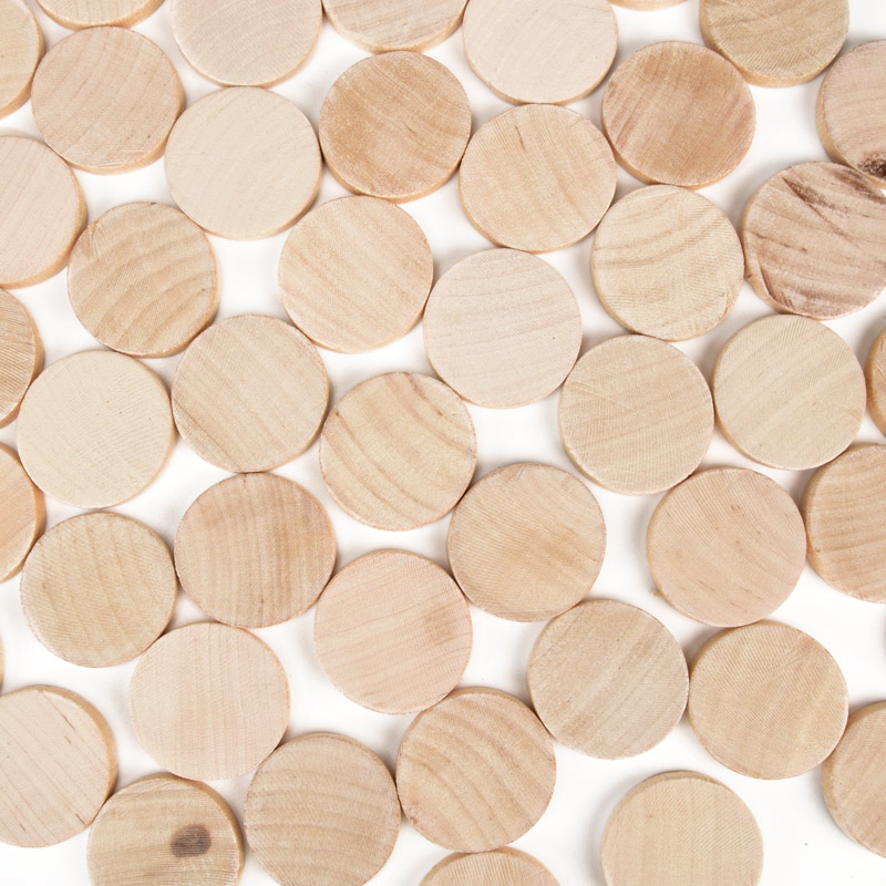 Пластинки деревянные, 28 мм, Круглые, Бук (BUS-057734)