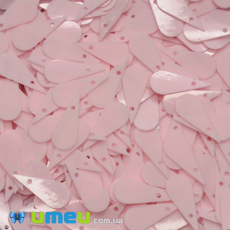 Паєтки Індія крапля, 14х5 мм, Рожеві (PAI-037883)