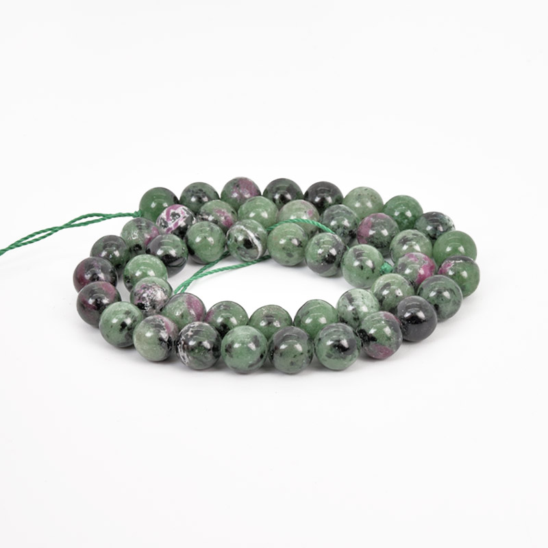 Бусины Рубин в цоизите, Натур. камень, 8,5 мм, Круглые (BUS-058024)