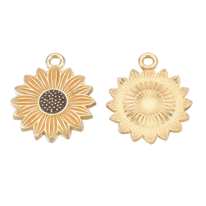 Підвіска метал. Соняшник, 21х18 мм, Золото (POD-053844)