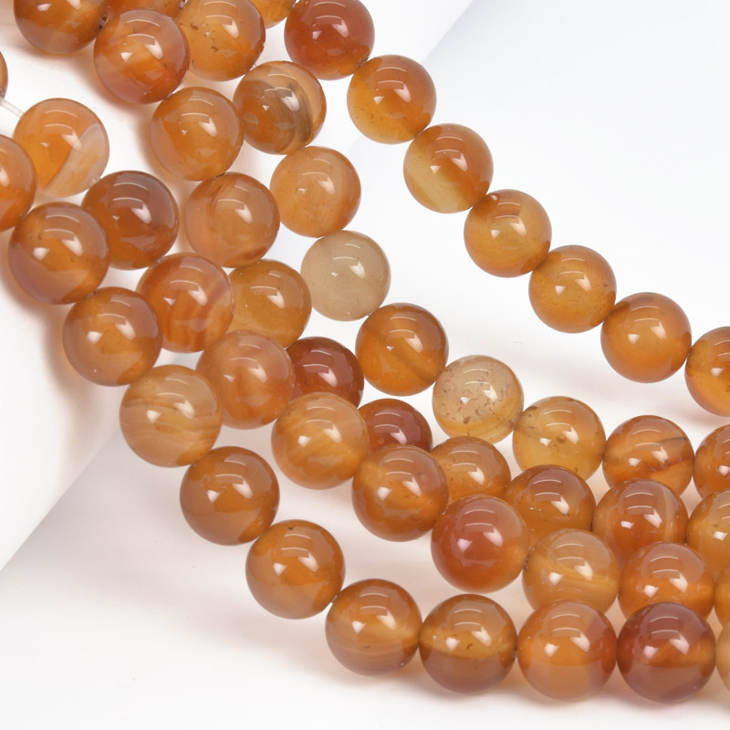 Намистини Сердолік, Натур. камінь, 10 мм, Круглі (BUS-058059)