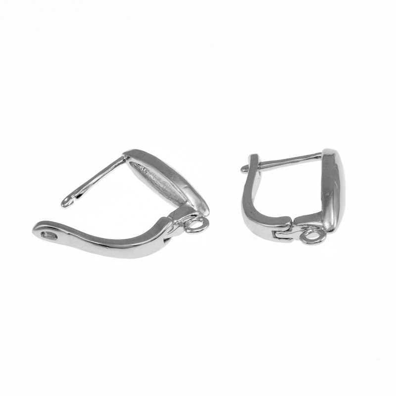 Швензы, Латунь с покрытием Родий, 17х12х4,5 мм (OSN-059053)