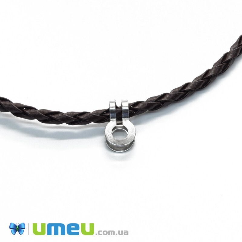 Затискач з нержавіючої сталі, 11х6, 5мм, Темне срібло (STL-043210)