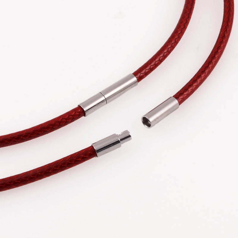 Основа для кольє 3 мм, 45 см, Замок нерж. сталь, Червона (OSN-055557)