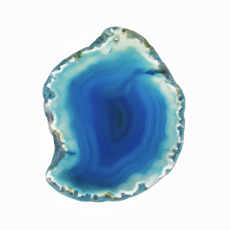 Зріз Агату, Синій, 68х52 мм (POD-032437)