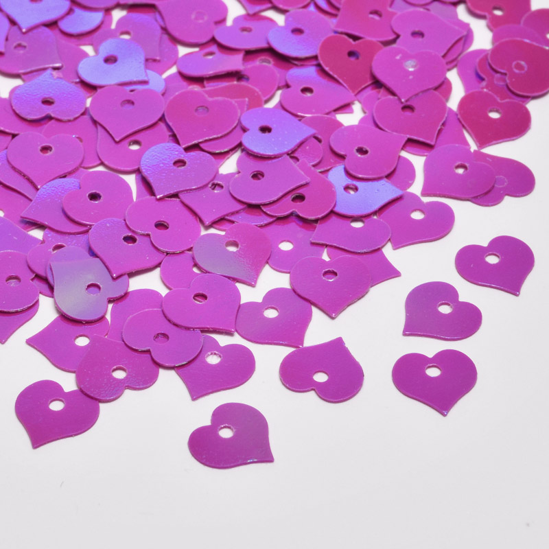 Паєтки Китай Серце, 8х8 мм, Малинові АВ (PAI-052351)