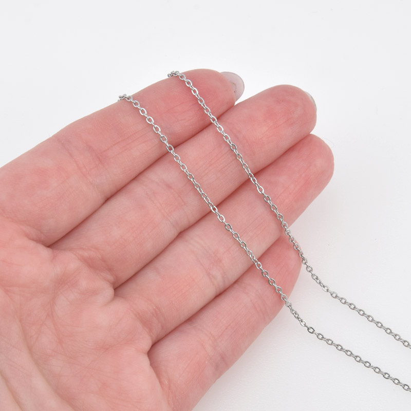 Ланцюг з нержавіючої сталі, 1,5 мм, Темне срібло (ZEP-058385)