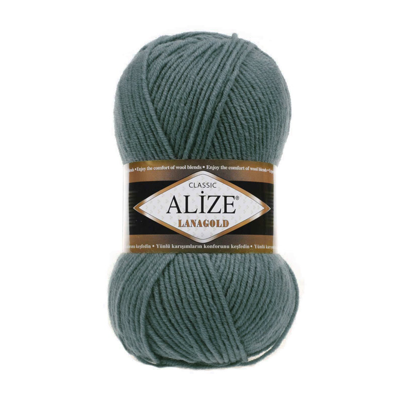Пряжа Alize Lanagold 100 г, 240 м, Зелена 180 (YAR-060780)