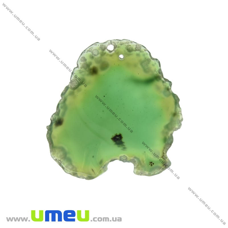 Зріз Агата, Зелений, 52х52 мм (POD-032479)