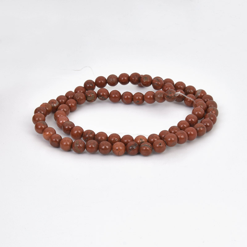 Бусины Яшма брекчиевая, Натур. камень, 6 мм, Круглые (BUS-058037)