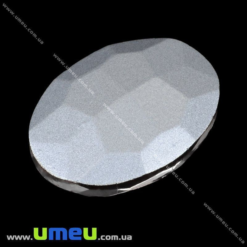 Ріволі скляний, Овал гранований, 14х10 мм, Різнобарвний (KAB-010042)