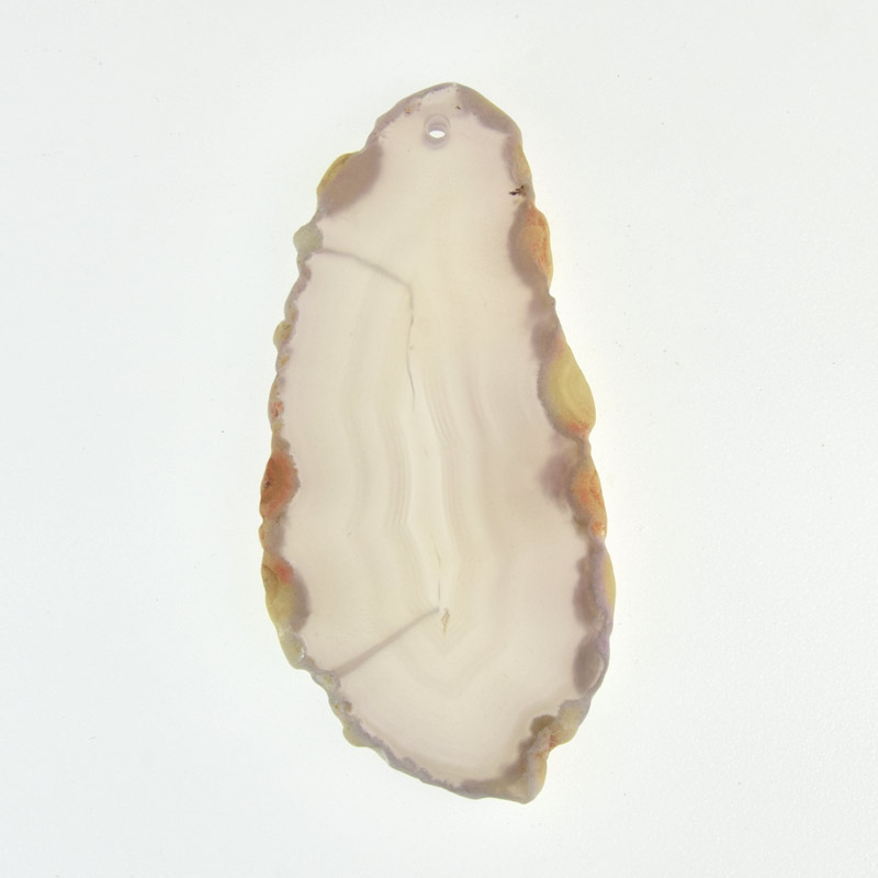 Зріз Агату, Сірий, 77х36 мм (POD-032460)