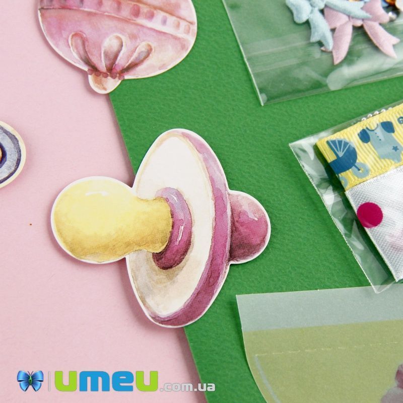 Набір скрапбукінгу для виготовлення 3-х великих листівок з конвертами, Дитяча (DIF-032795)