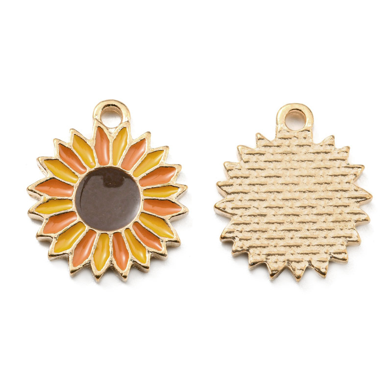 Підвіска метал. Соняшник, 17,5х15 мм, Золото (POD-053704)