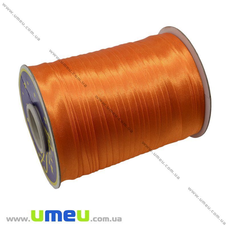 Атласная косая бейка, 15 мм, Оранжевая, 1 м (LEN-010325)