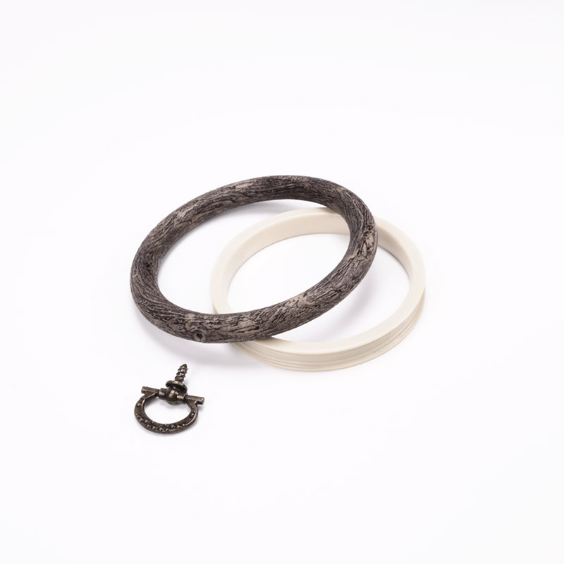 Пяльці-рамка NURGE круглі пластикові 9,5 см, Коричневі (MUL-053311)